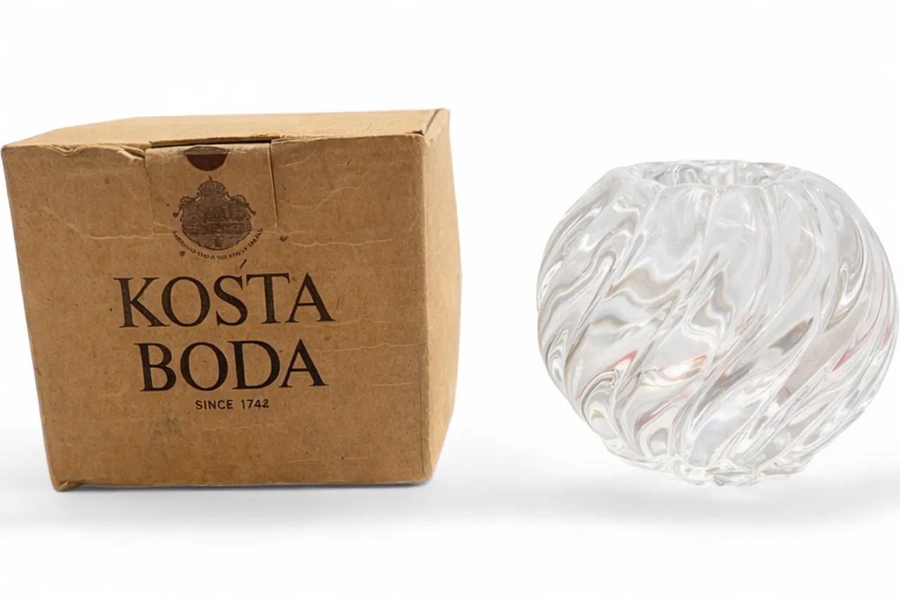 Crystal candleholder by Kosta Boda, 80s 11