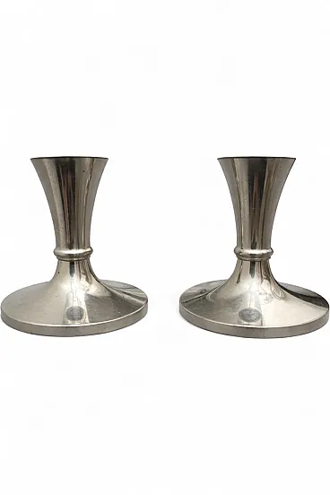 Pair of Just Andersen Candle Holders Mod. 2729, Danish, 50s