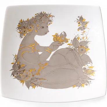 Plate by Bjørn Wiinblad for Rosenthal Studio-Line Germany, 70s