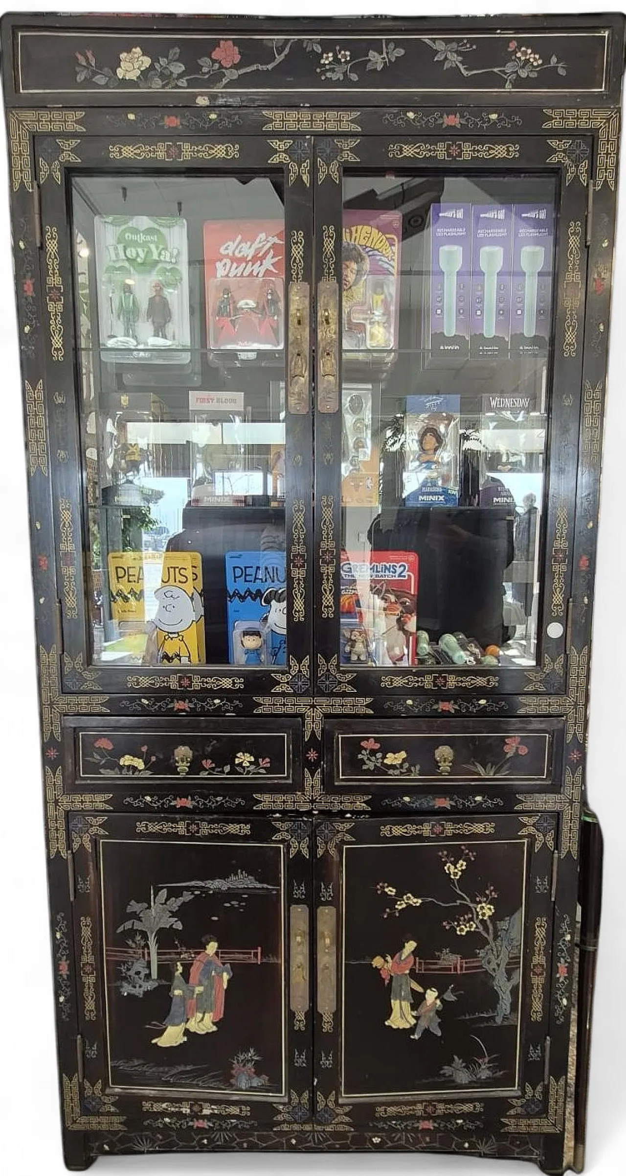Vetrina laccata nera in stile Cina, '900 10