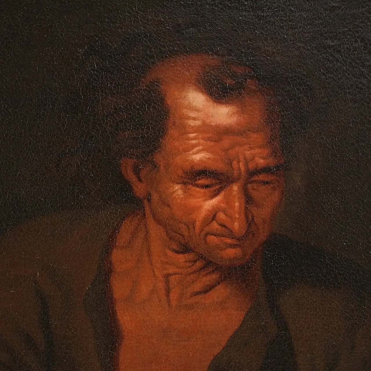 Italian painting, philosopher in the study,  17th century 6