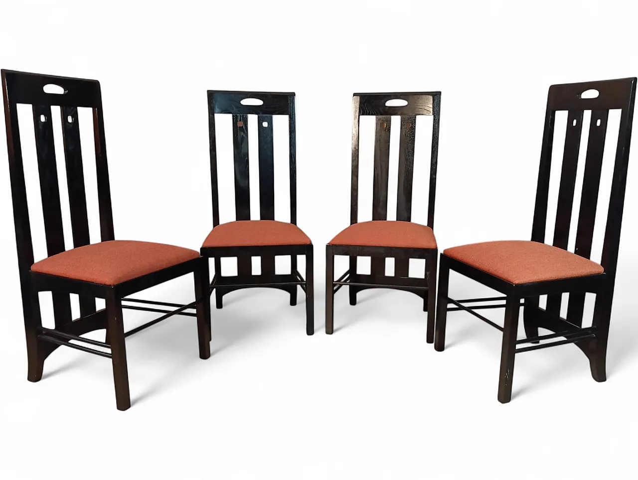 4 834 chairs in Rust by Charles R. Mackintosh for Alivar, 1990s 162