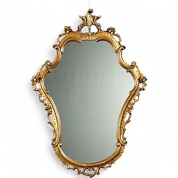 Carved and gilded baroque style mirror, '900