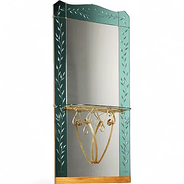 Mirror with console, 20th century