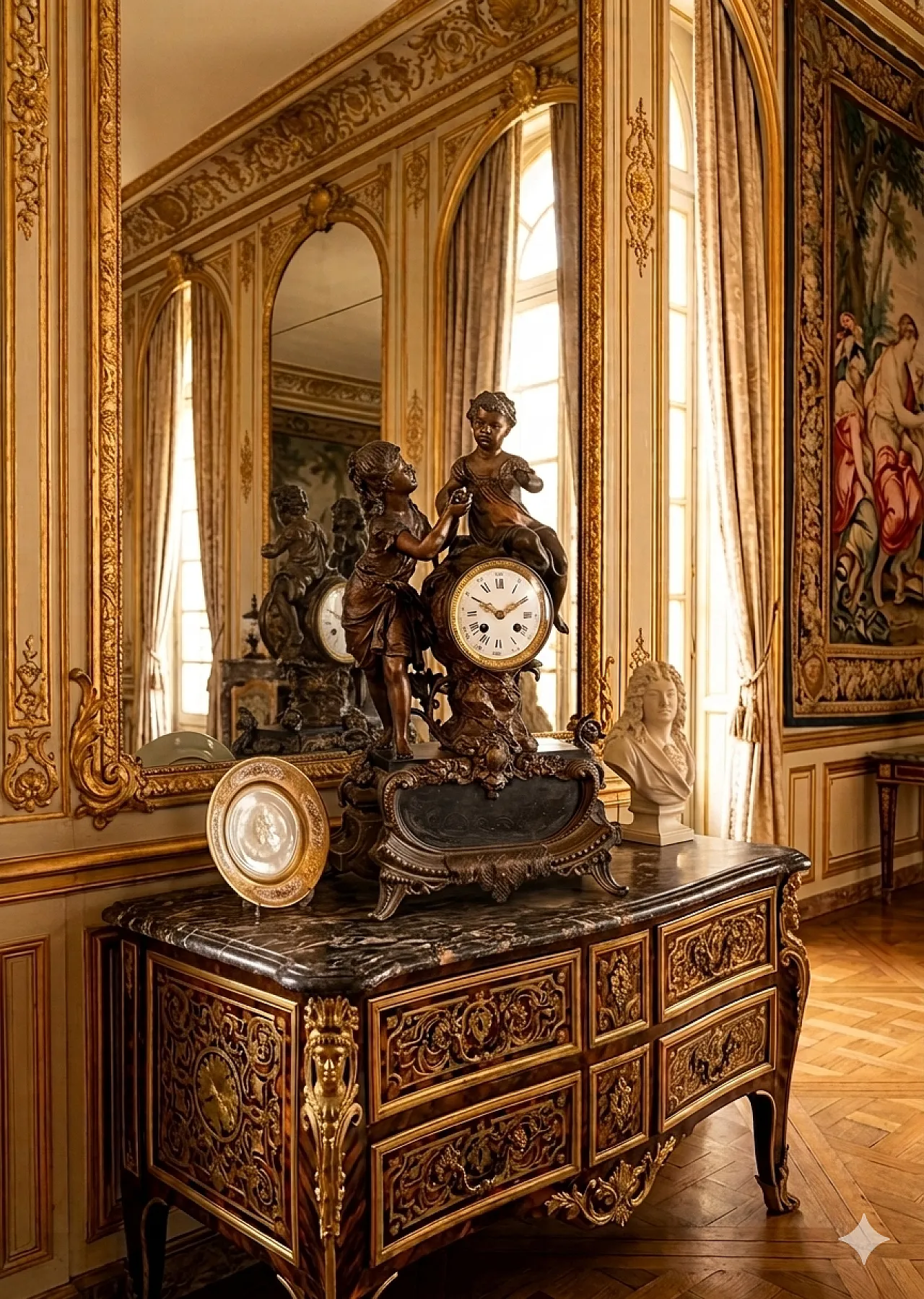 Mantel clock, Millet, Carcassonne. end of the 19th century 35