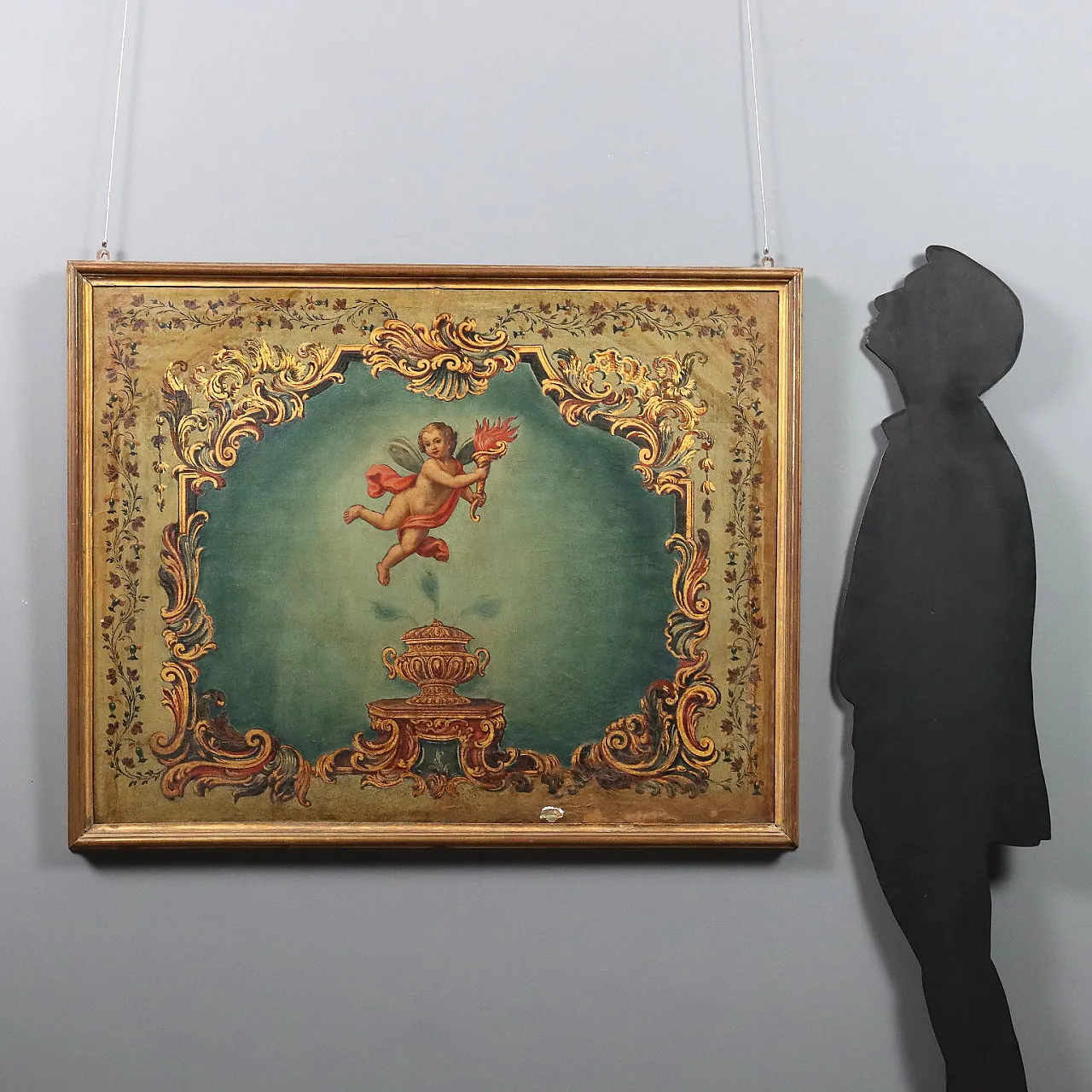 Large overdoor painting, 19th century 2