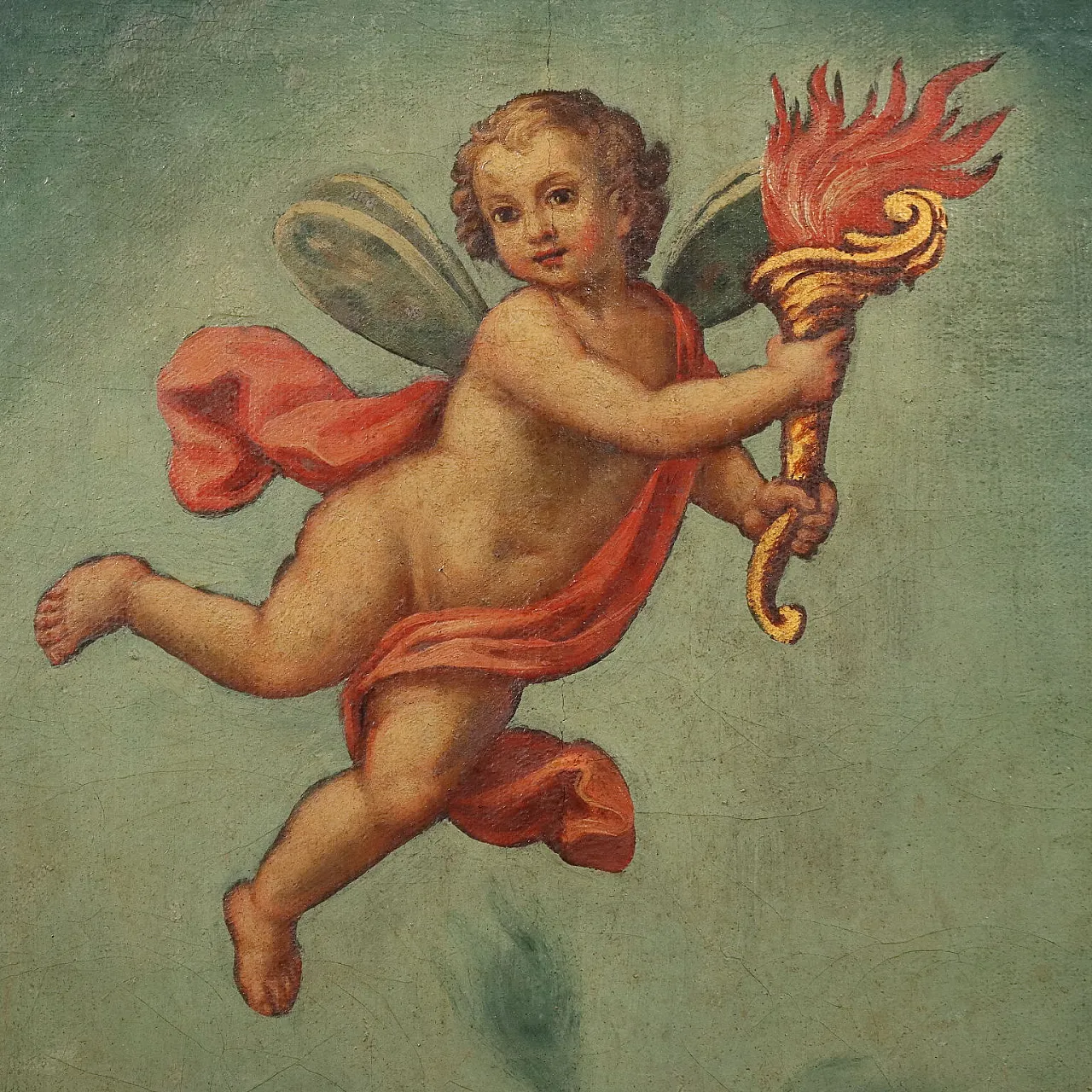 Large overdoor painting, 19th century 4