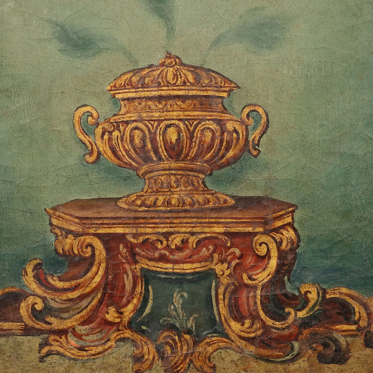 Large overdoor painting, 19th century 5