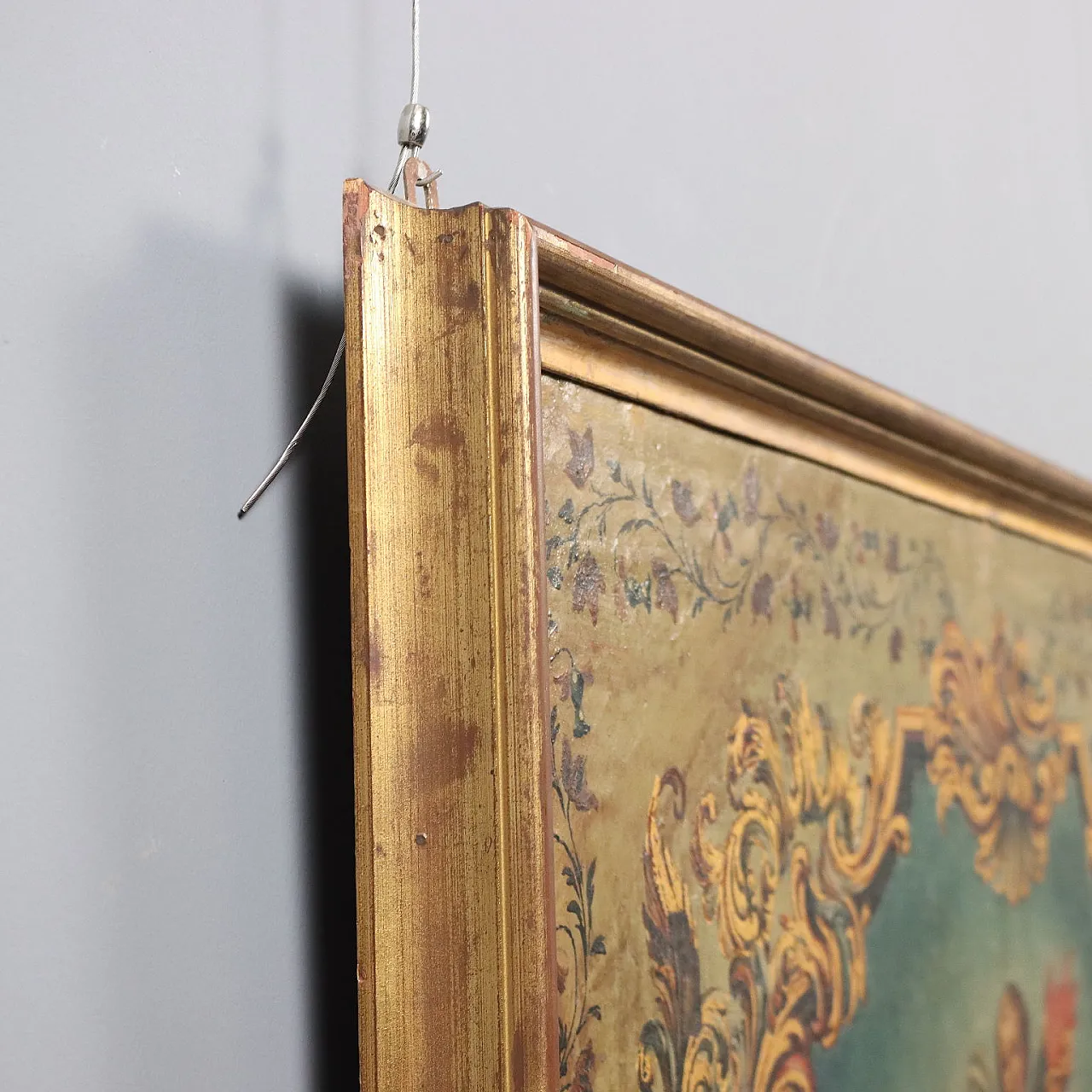 Large overdoor painting, 19th century 9