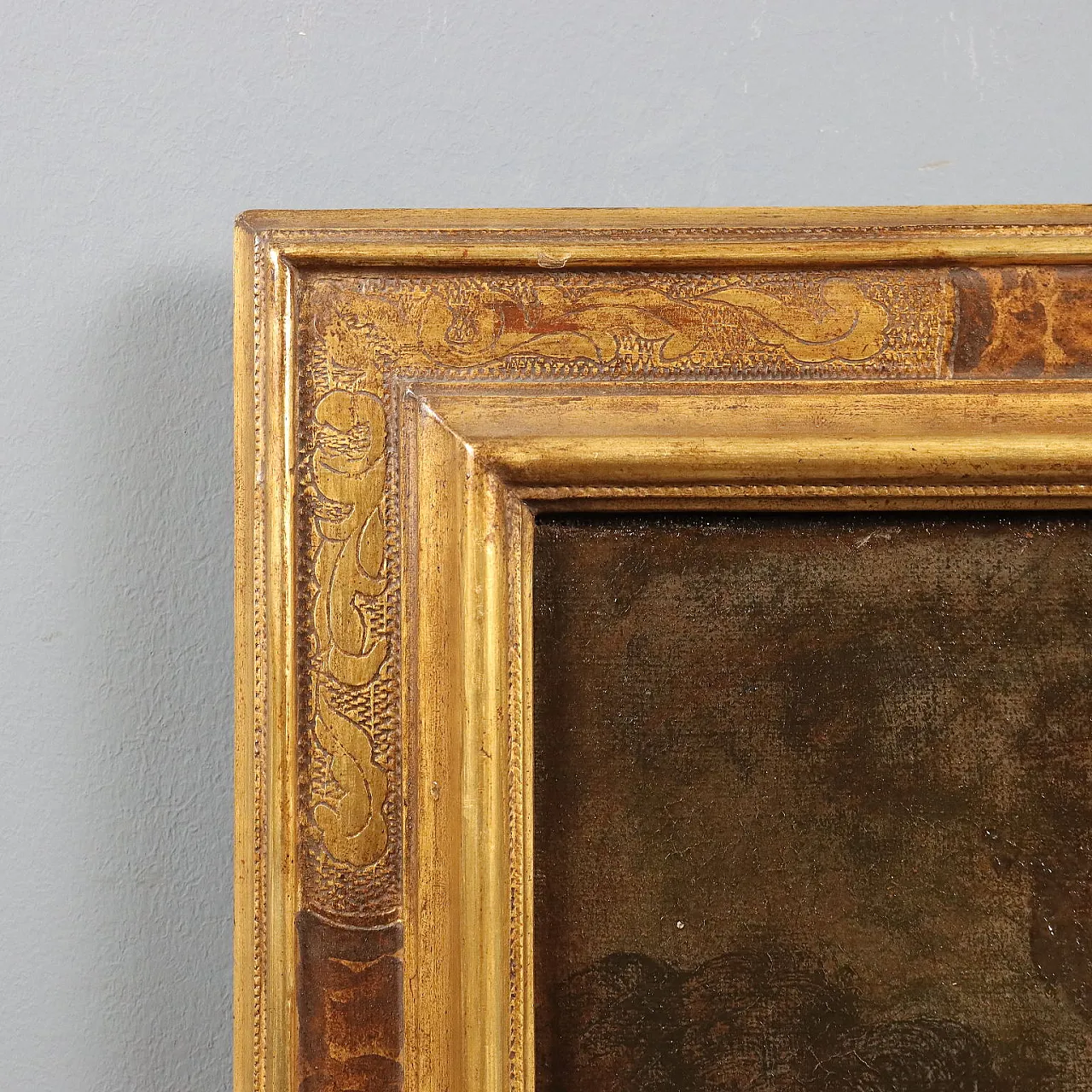 Still life with flowers and fruit, oil on canvas, 18th century 7