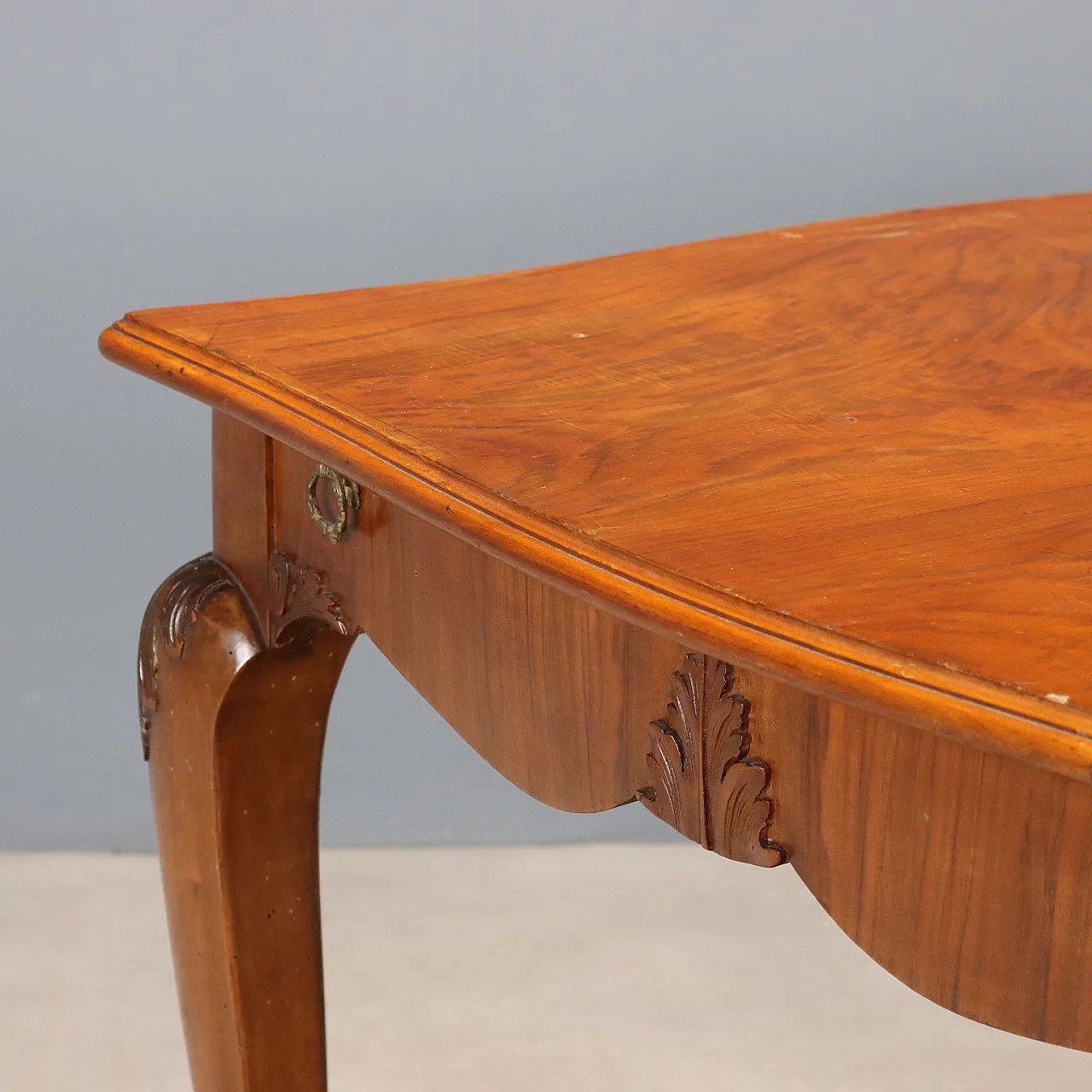 Walnut table, early 20th century 4