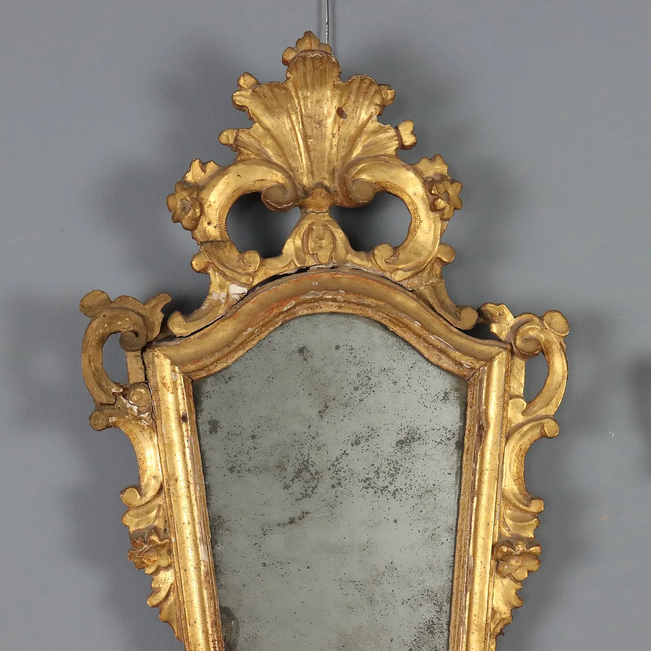 4 Fans in carved and gilded wood, 18th century 3