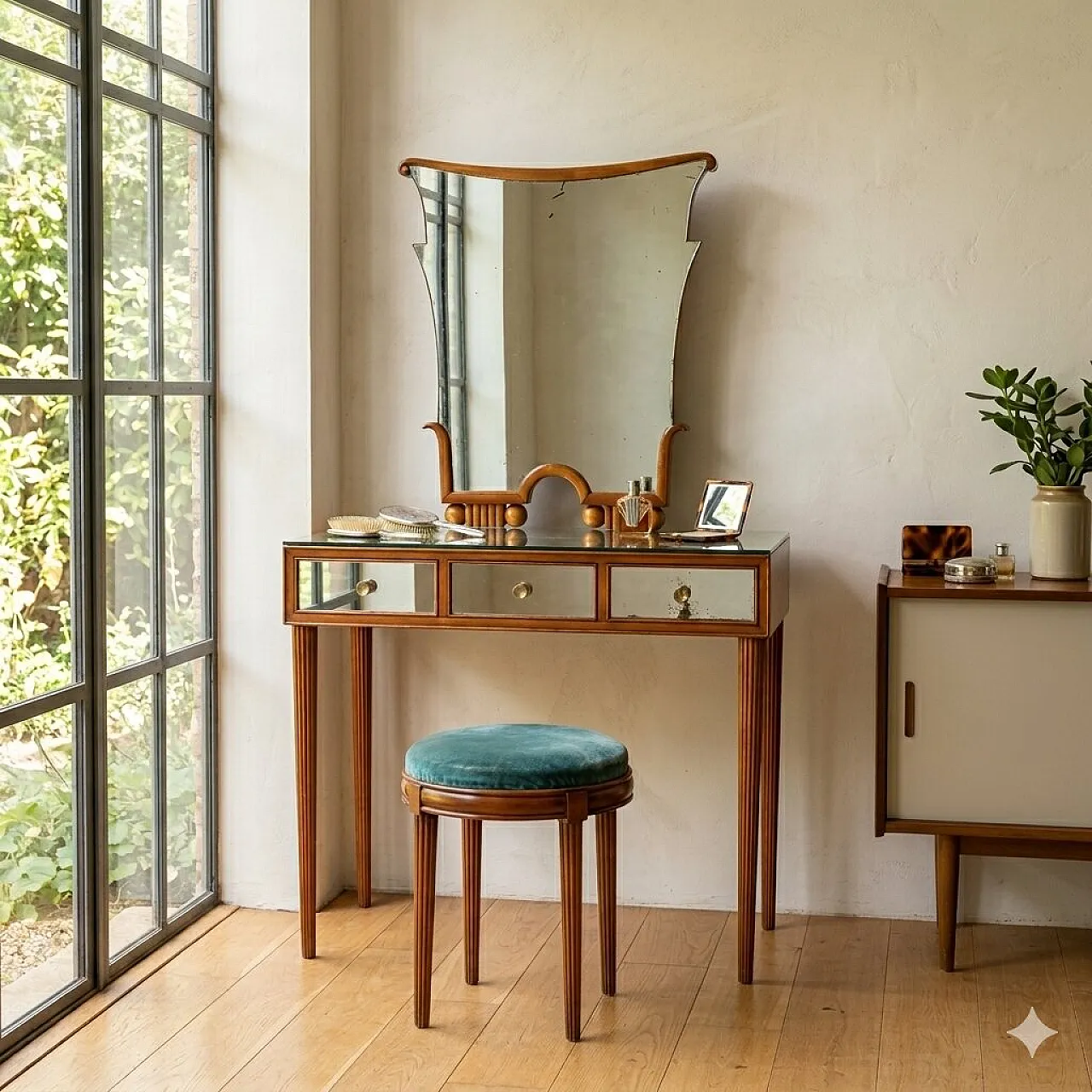 Dressing table in wood, 1940s 2