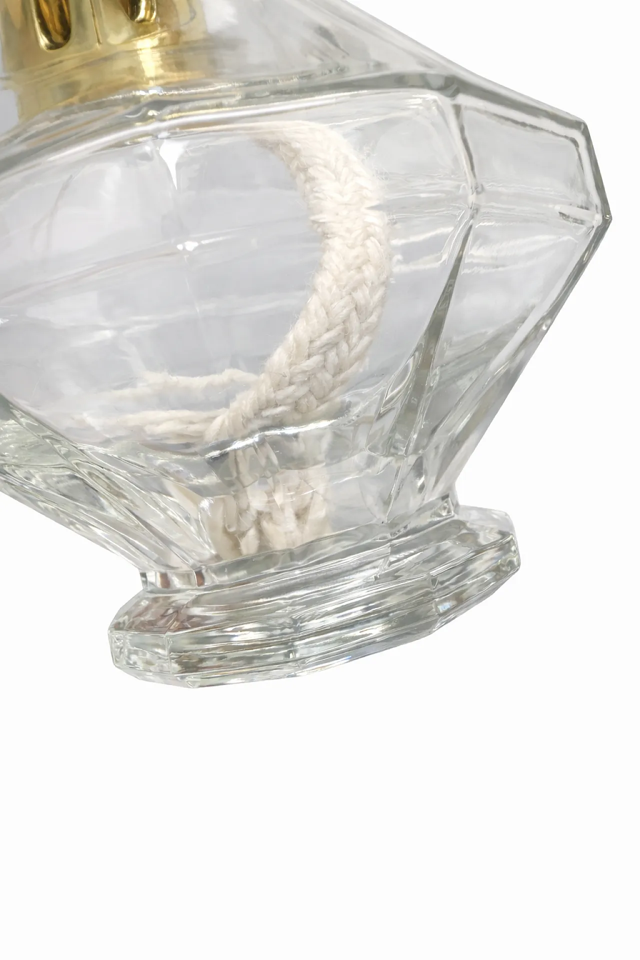 Lampada catalitica di Berger Paris in vetro e ottone, anni '70 3