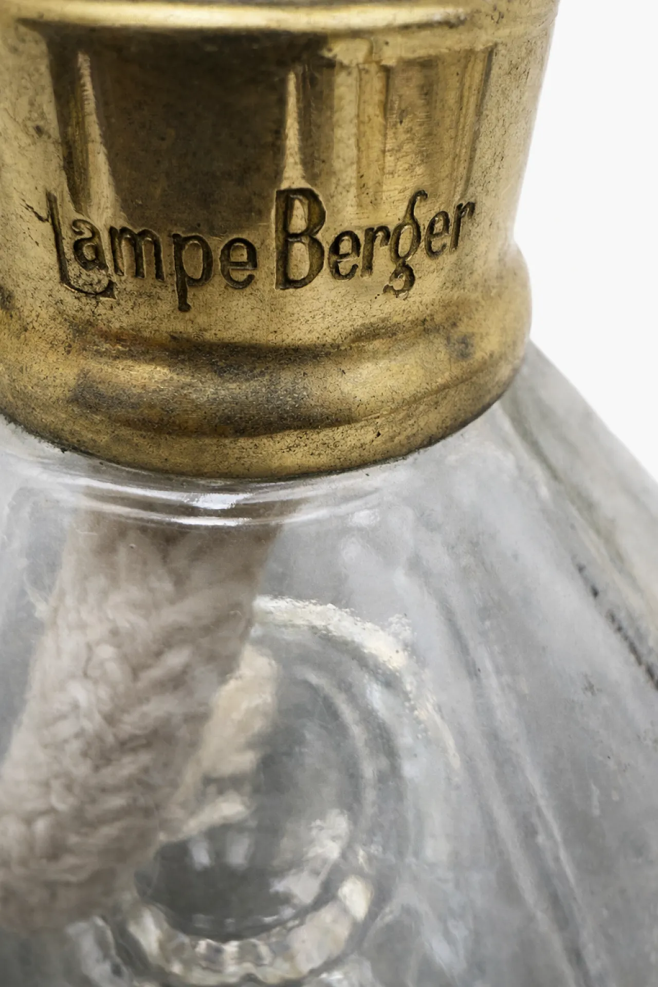 Lampada catalitica di Berger Paris in vetro e ottone, anni '70 5