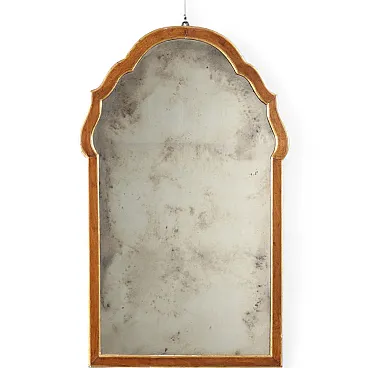 Mirror with wavy frame in walnut, 19th century