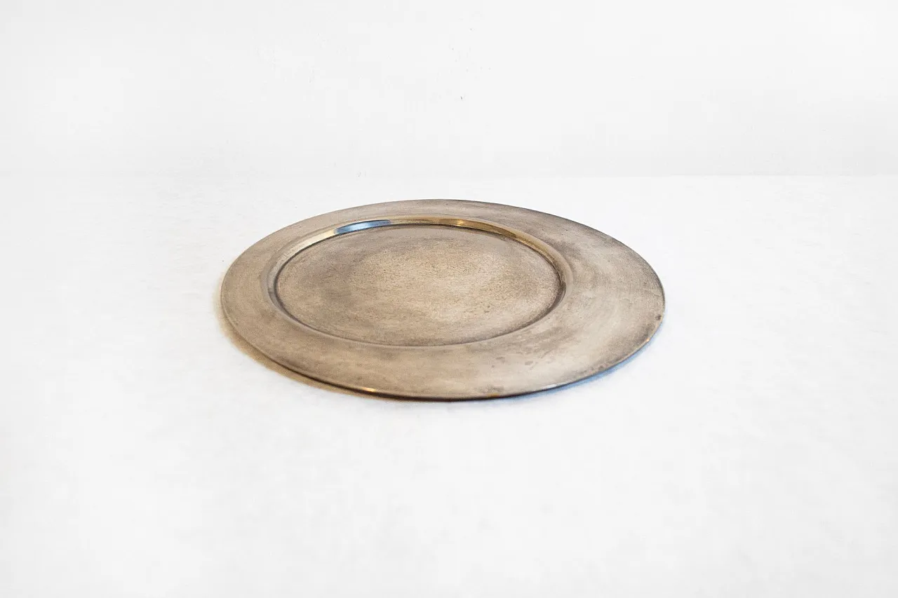 Piatto Forms in metallo di Gio Ponti per Cleto Munari, anni '70 1