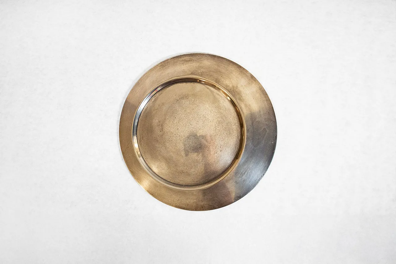 Piatto Forms in metallo di Gio Ponti per Cleto Munari, anni '70 2