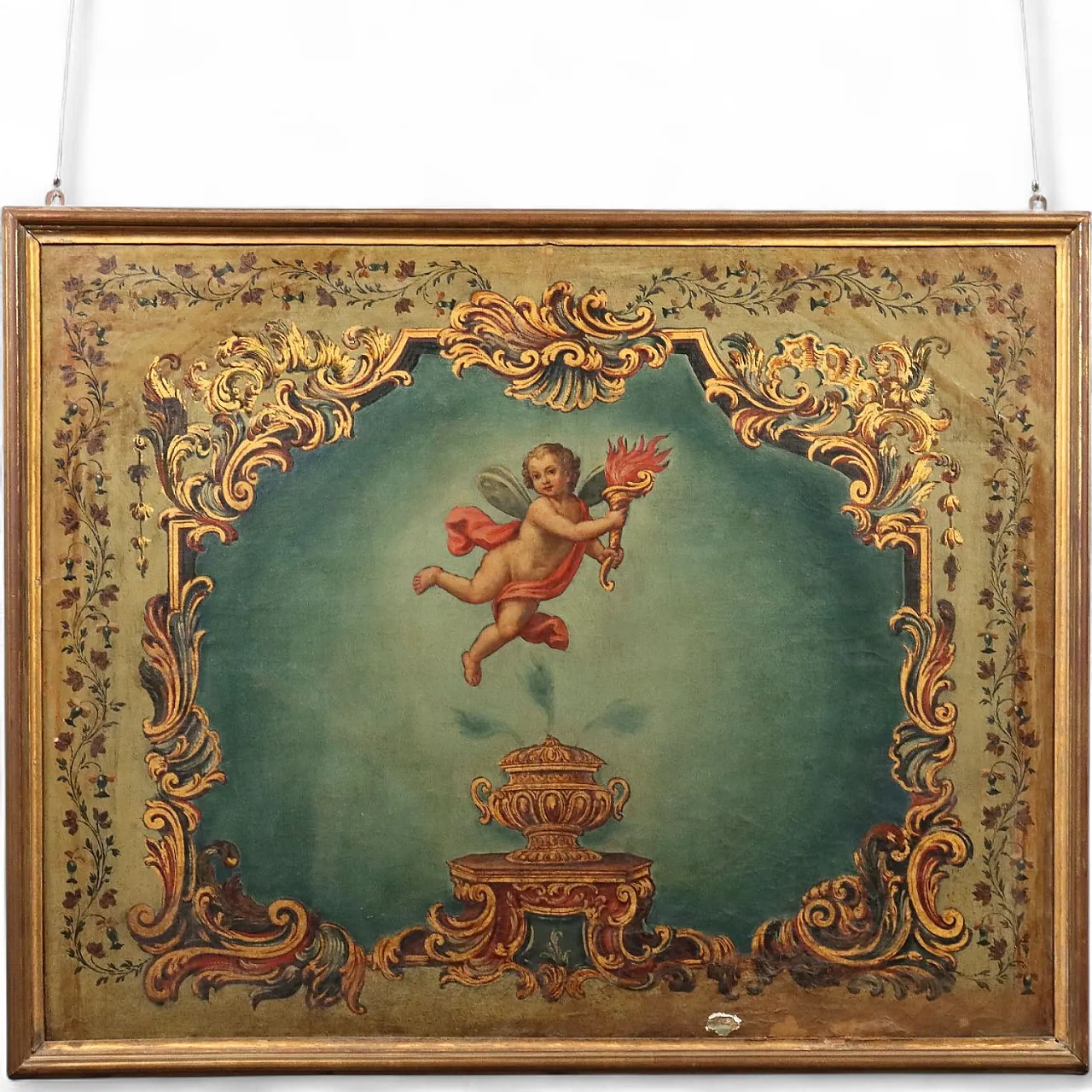 Large overdoor painting, 19th century 11
