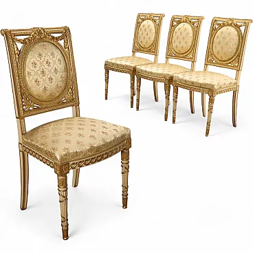4 Chairs in neoclassical style, 19th century