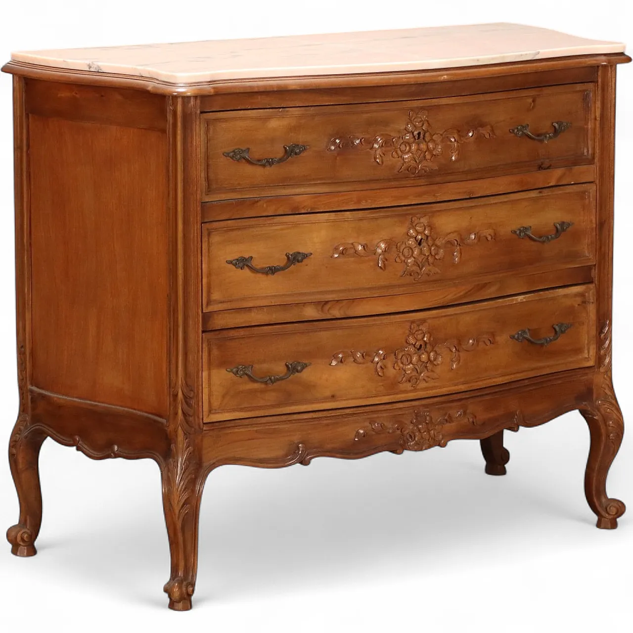 Baroque style walnut chest of drawers, 20th century 11