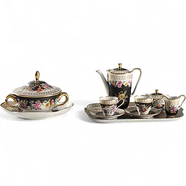 Tete a Tete service in Vieux Limoges porcelain, 20th century