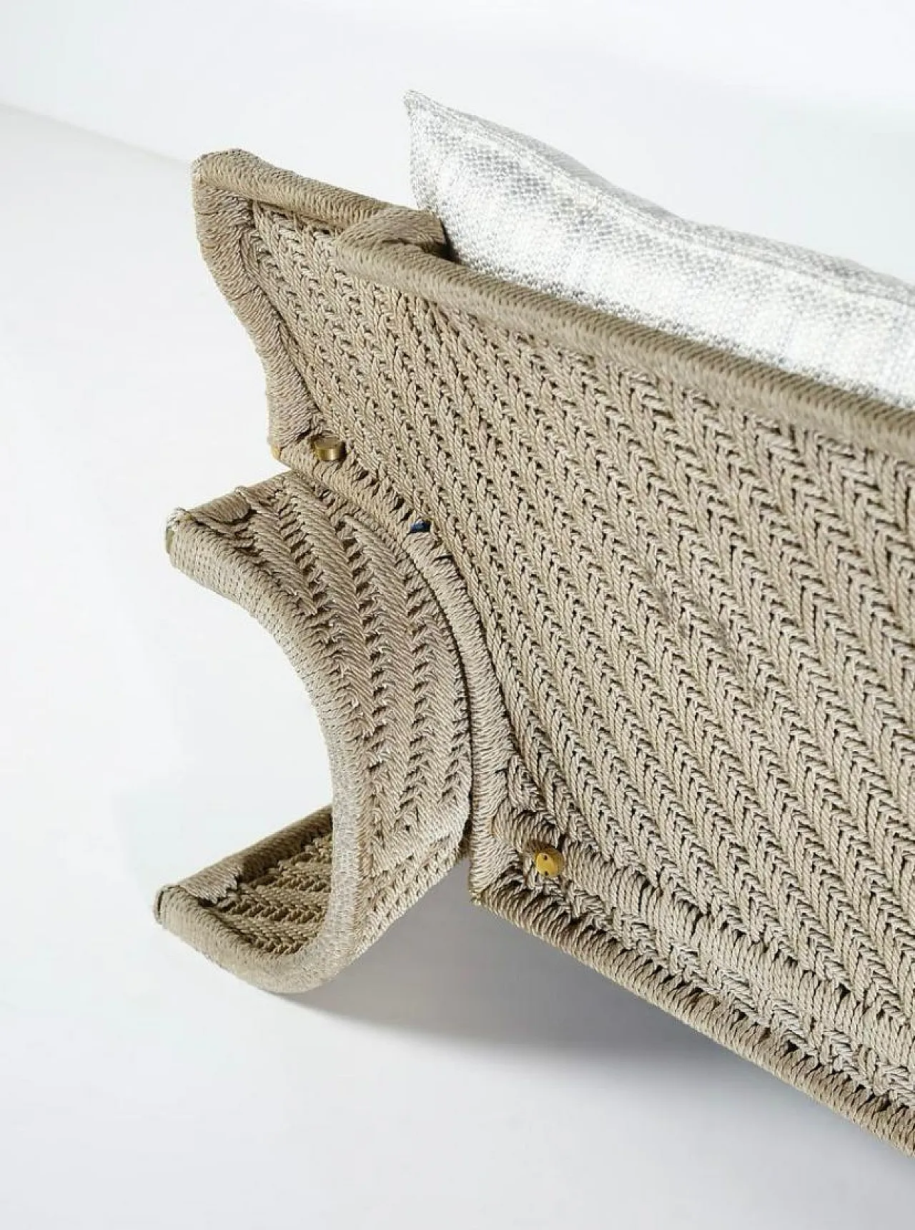 Wavy sofa by Marzio Cecchi in woven rattan, 1970s 5