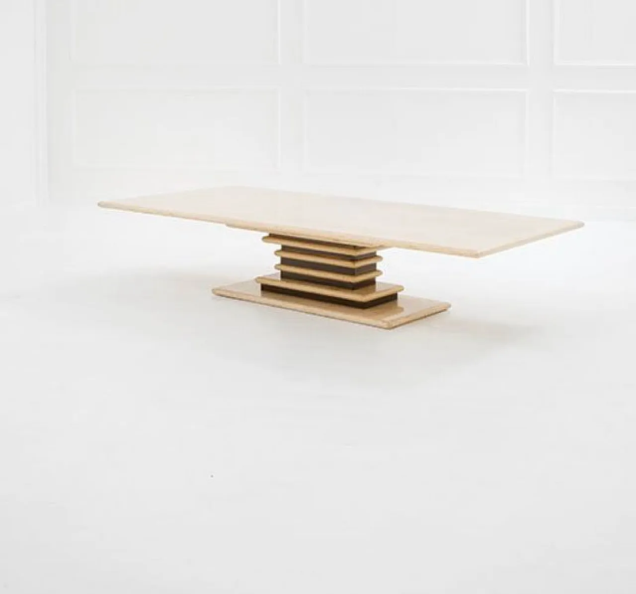 Modernist rectangular marble coffee table, 1970s 1