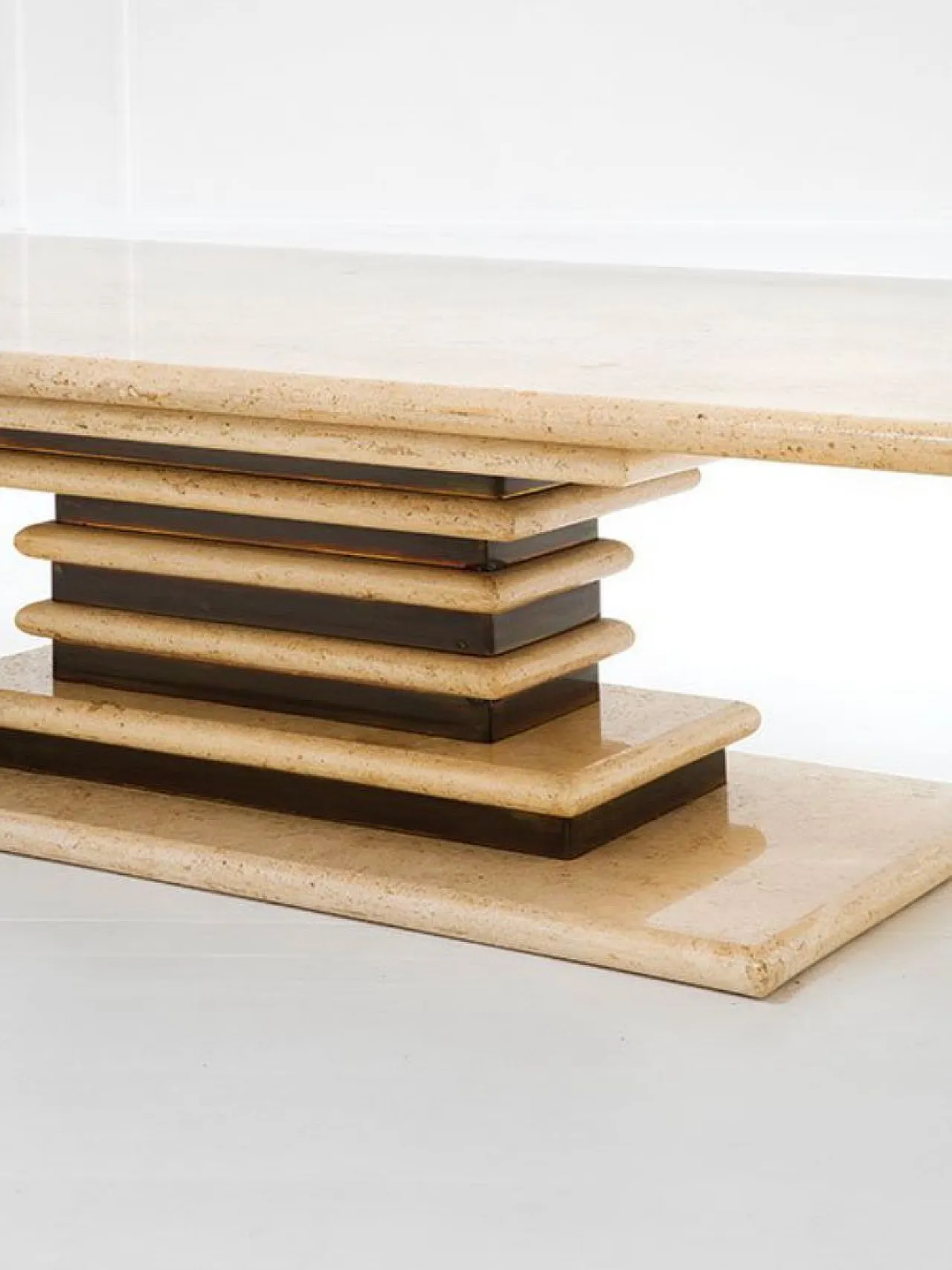 Modernist rectangular marble coffee table, 1970s 2