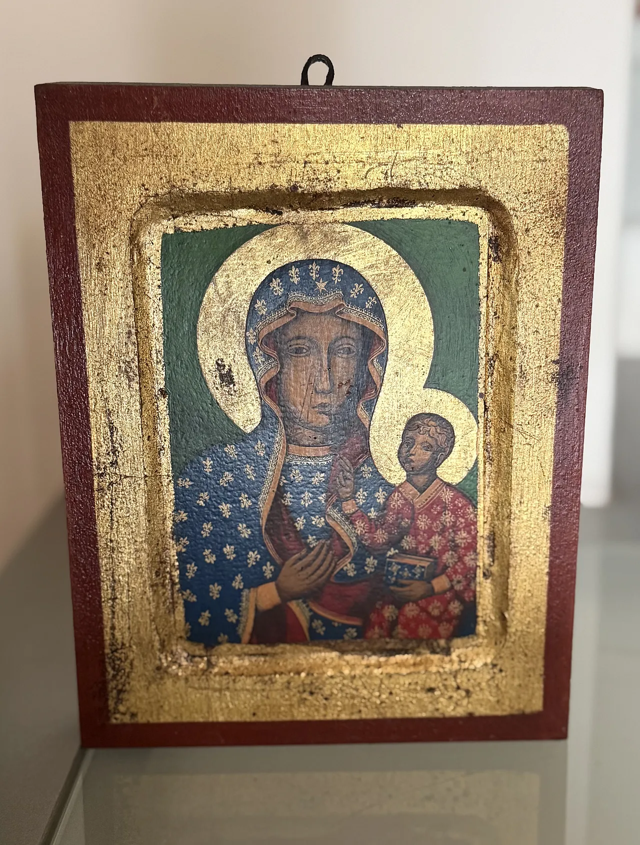 Polish Icon with the Black Virgin of Częstochowa, copy of, 1990s 4