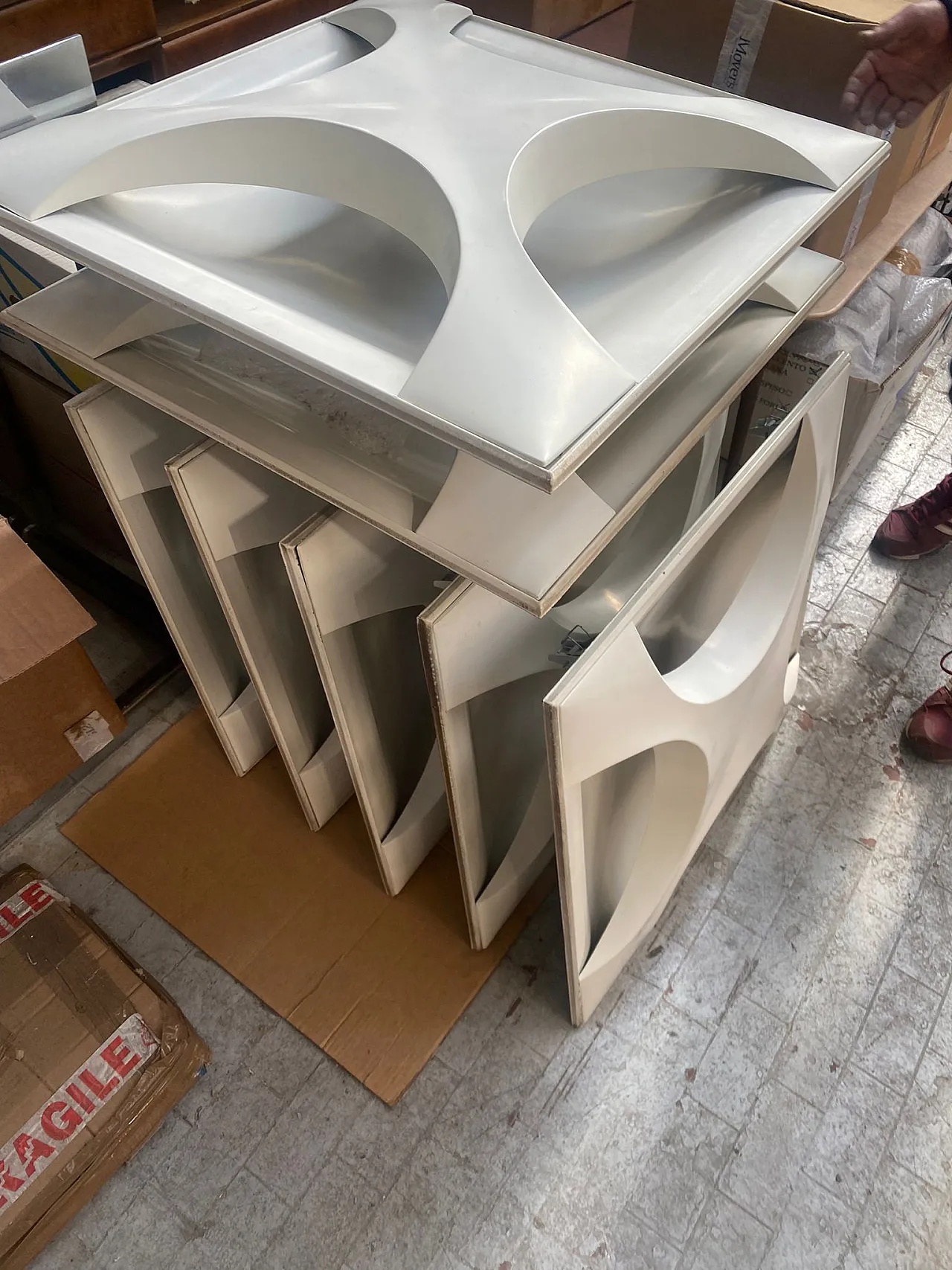 Series of recessed wall lights, 1970s 7