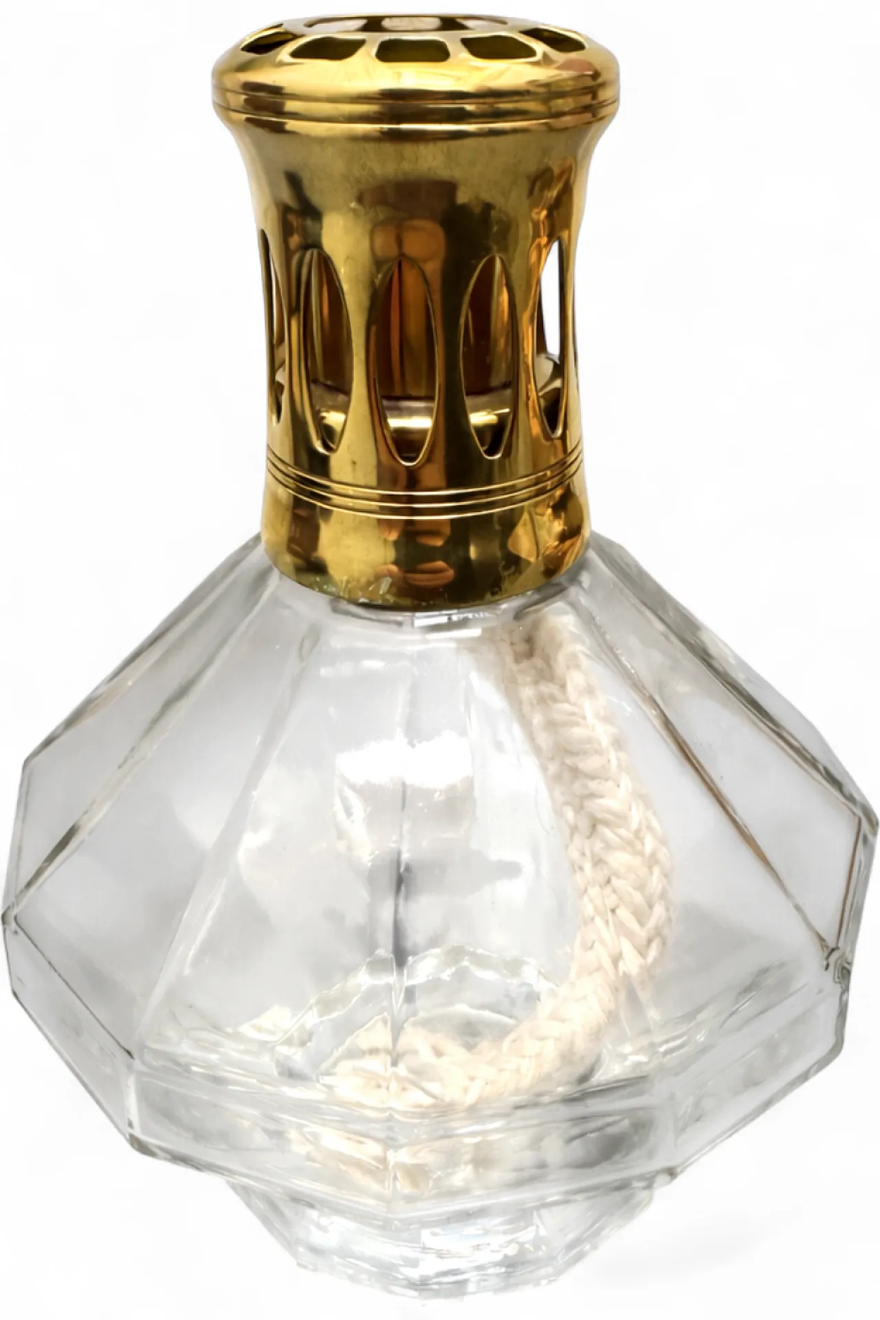 Lampada catalitica di Berger Paris in vetro e ottone, anni '70 7