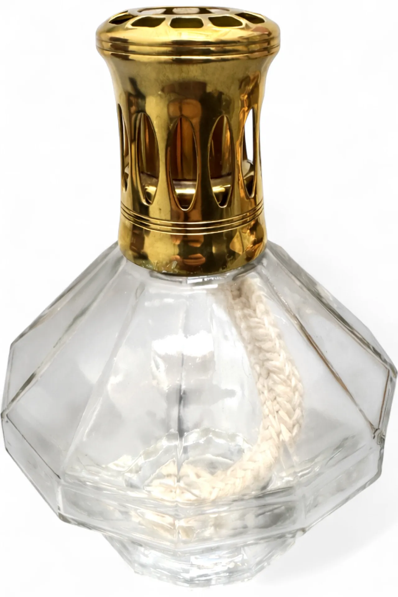 Lampada catalitica di Berger Paris in vetro e ottone, anni '70 8