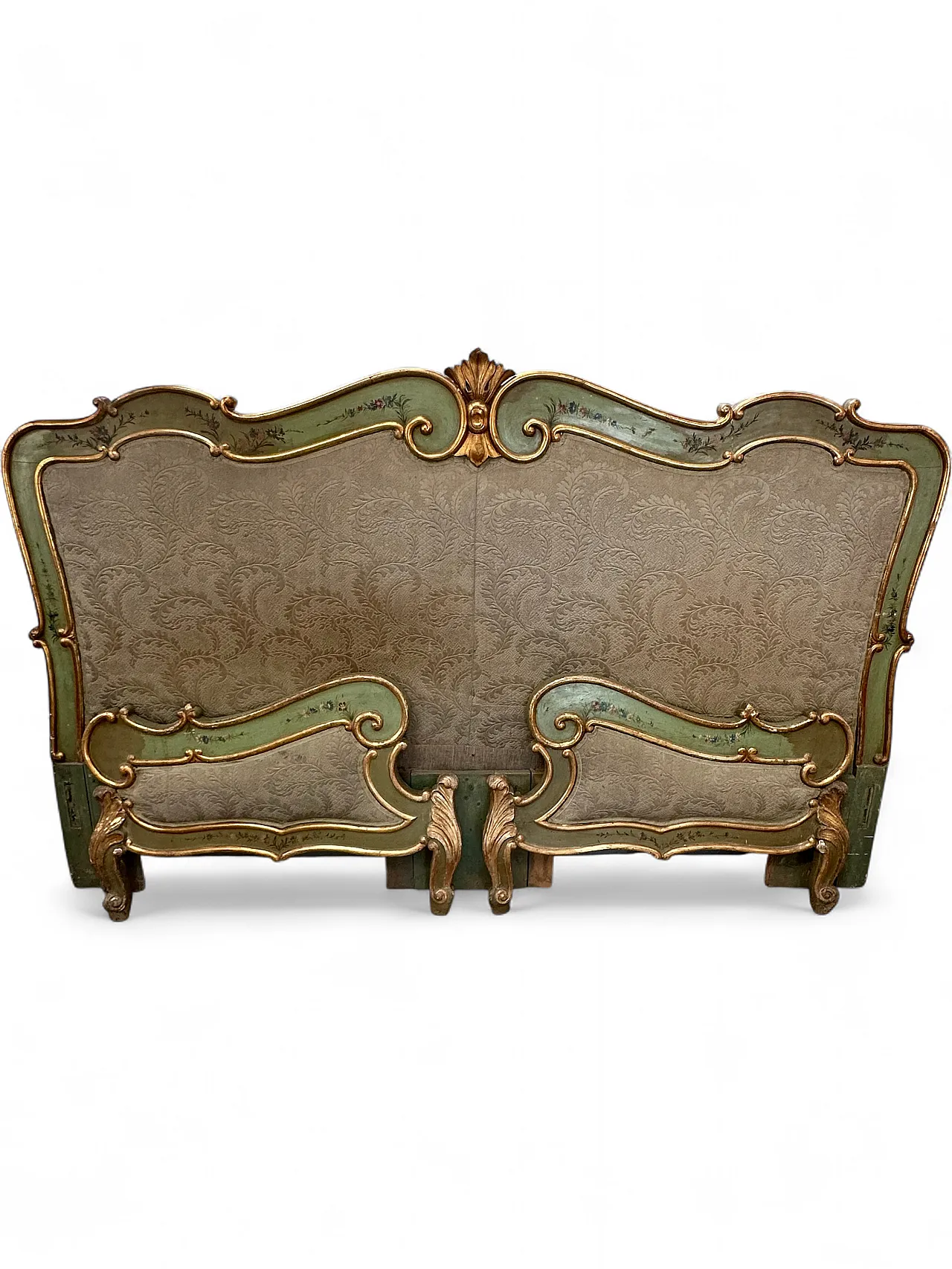 Rare large Venetian double bed or pair of beds, late 19th century 16