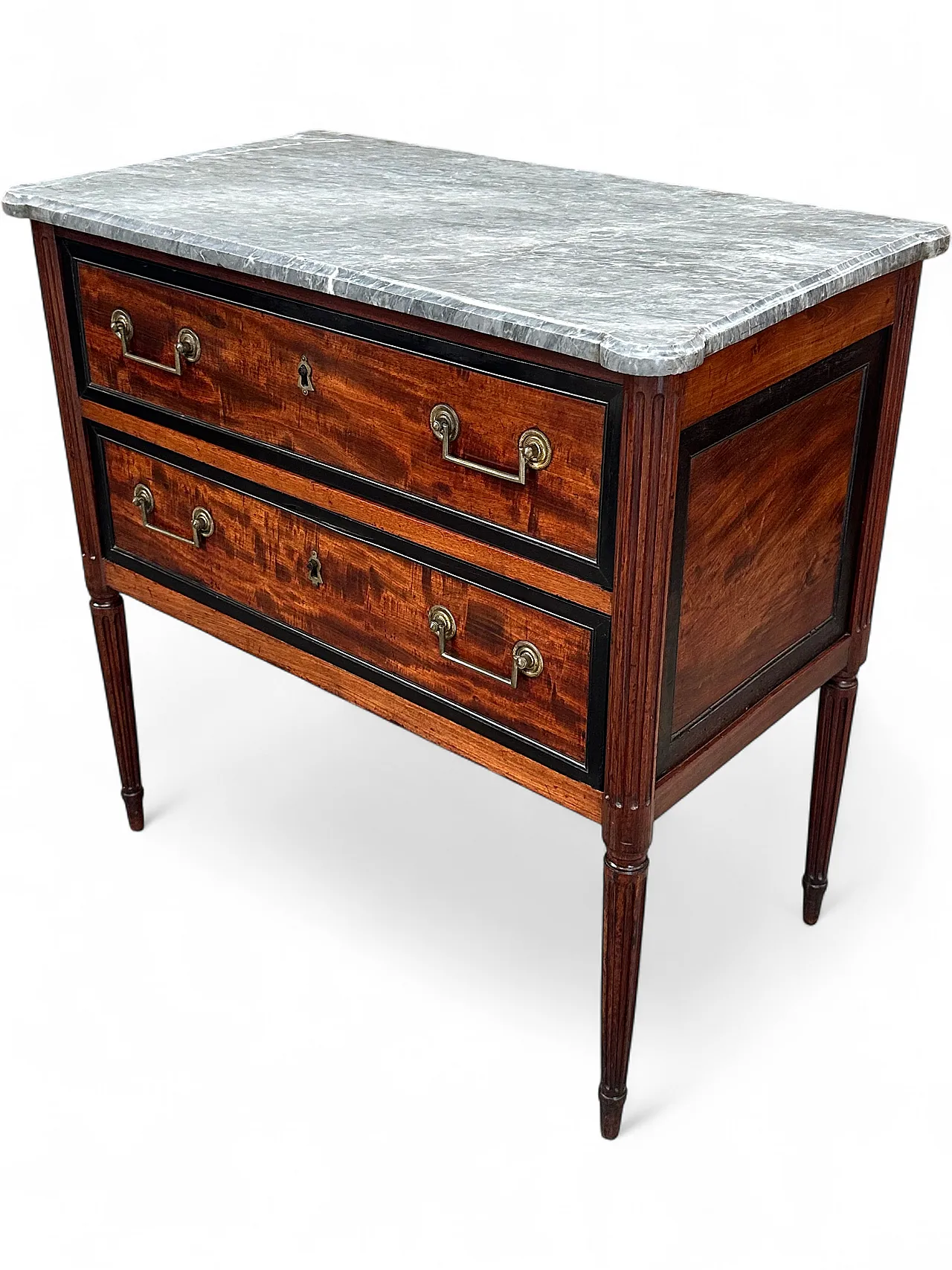 Louis XVI chest of drawers mahogany ebony, Genoa, late 18th century 17