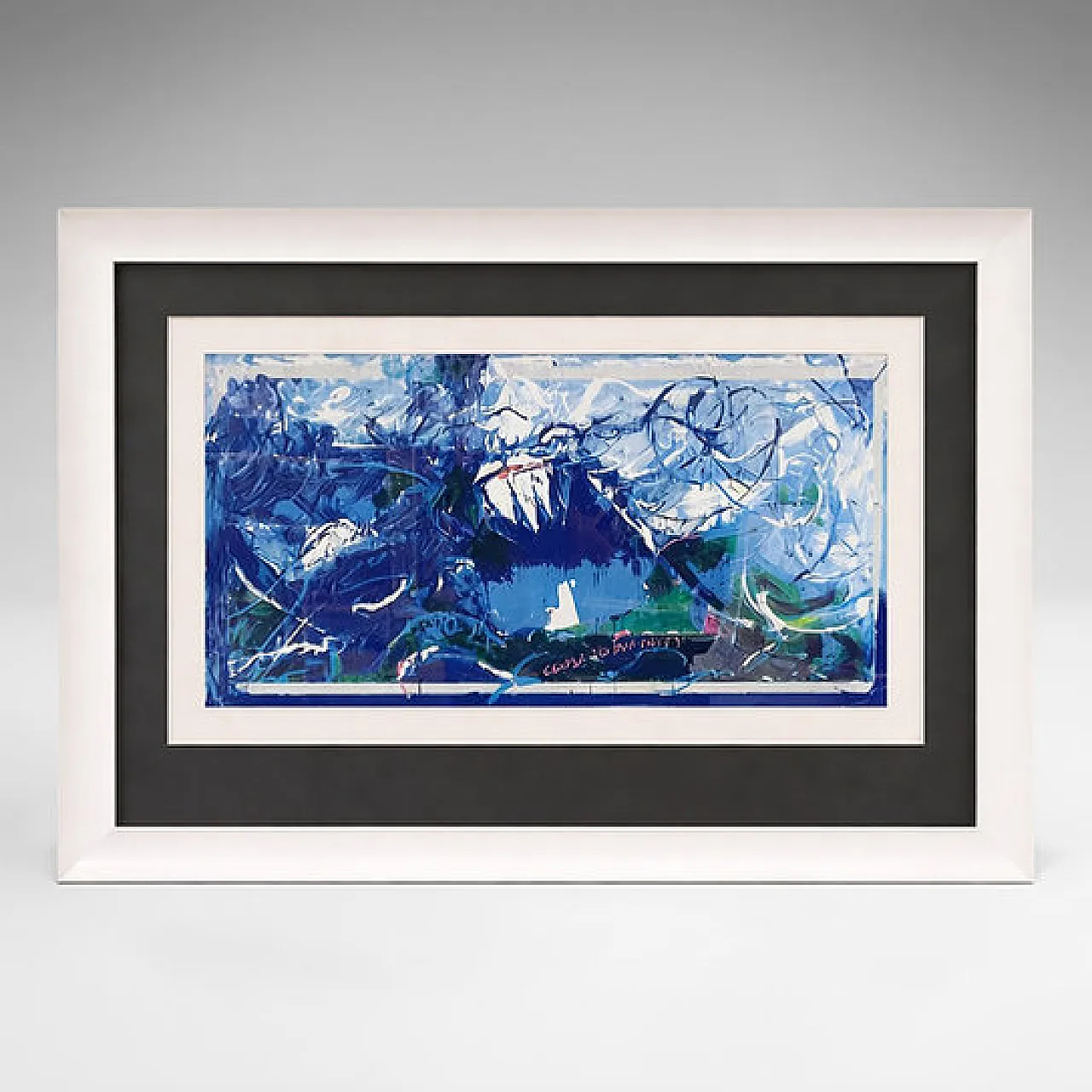 Mario Schifano, enameled material silkscreen, 1990s 1