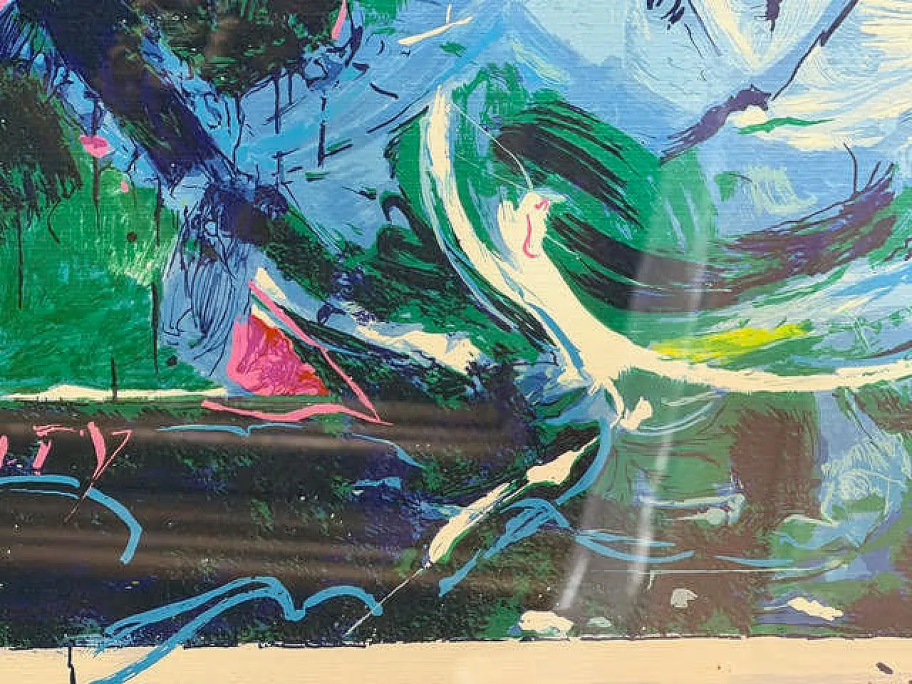 Mario Schifano, enameled material silkscreen, 1990s 2