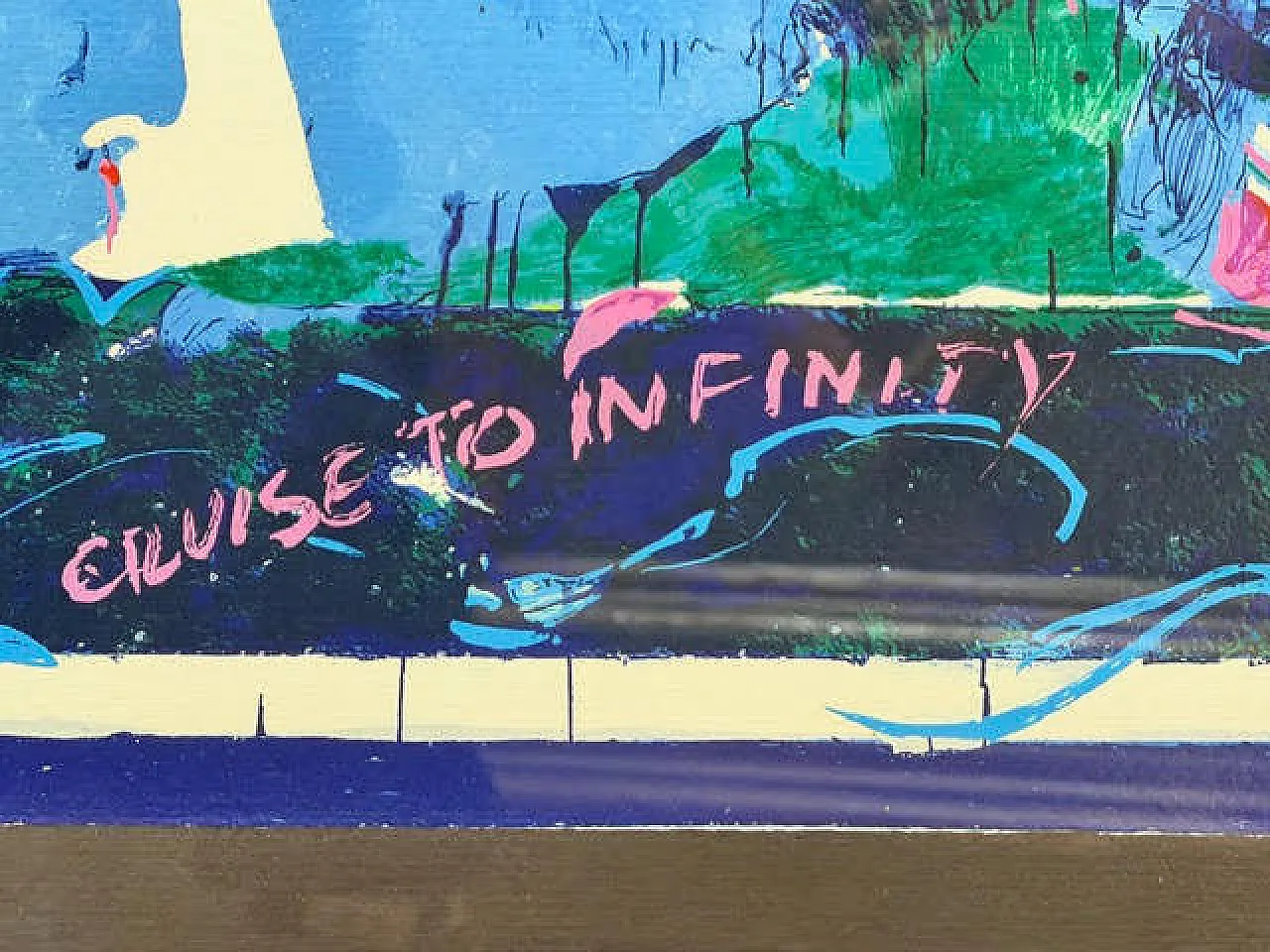 Mario Schifano, enameled material silkscreen, 1990s 3