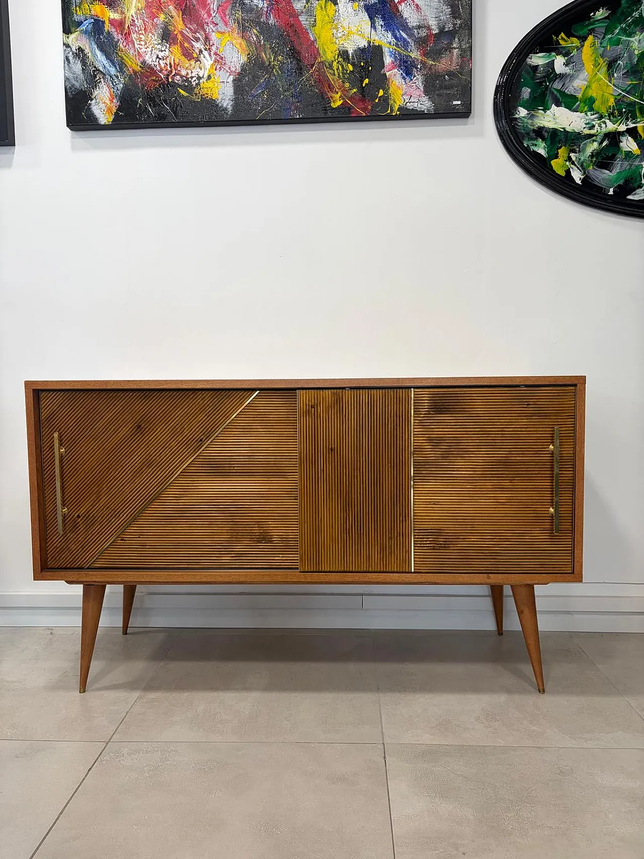 Beech wood sideboard, 1980s 2