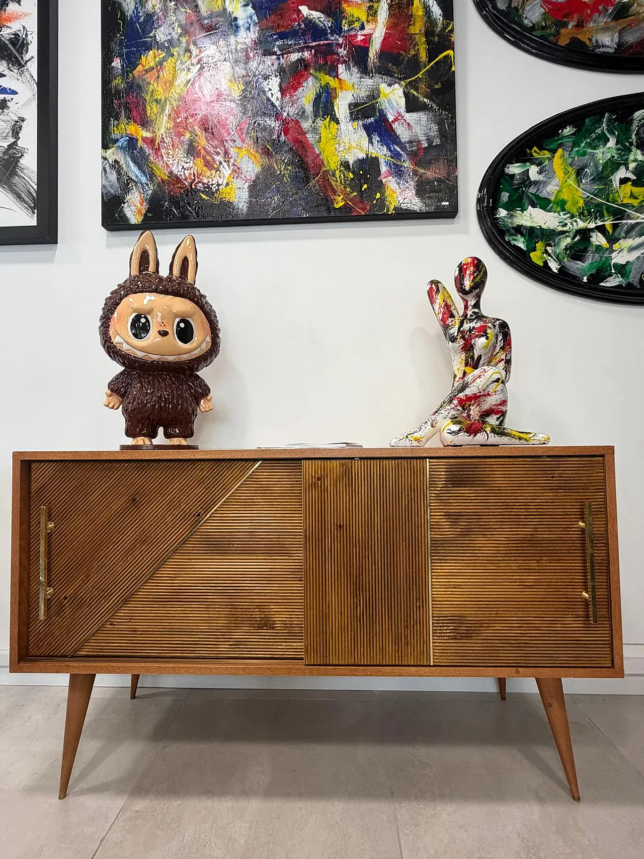 Beech wood sideboard, 1980s 11