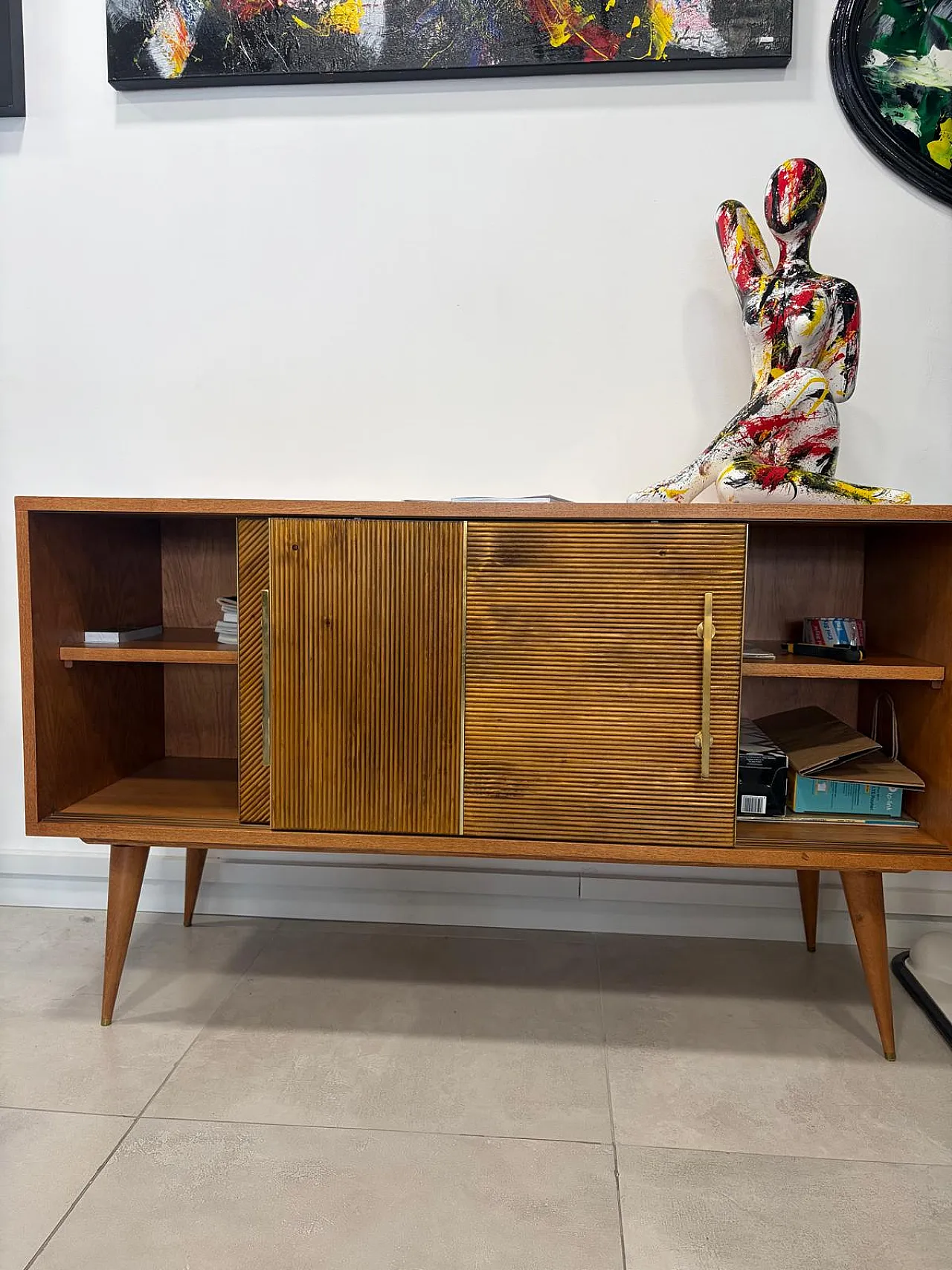 Beech wood sideboard, 1980s 14