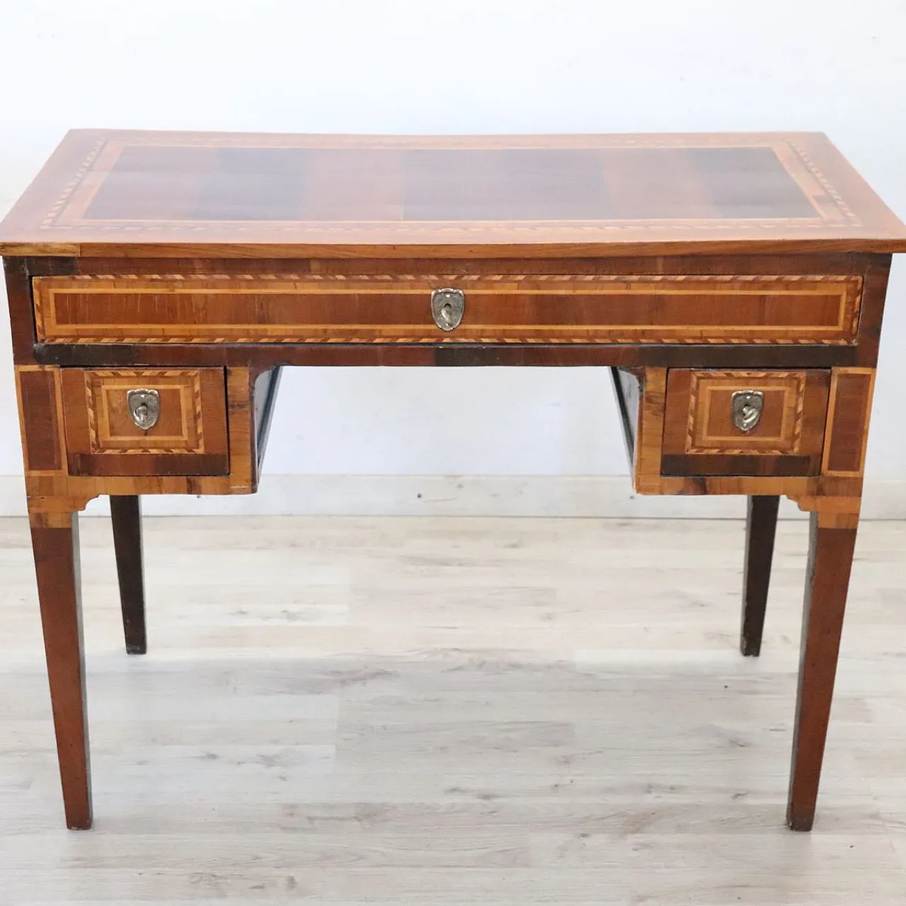 Antique desk with refined inlay, late 19th century 2