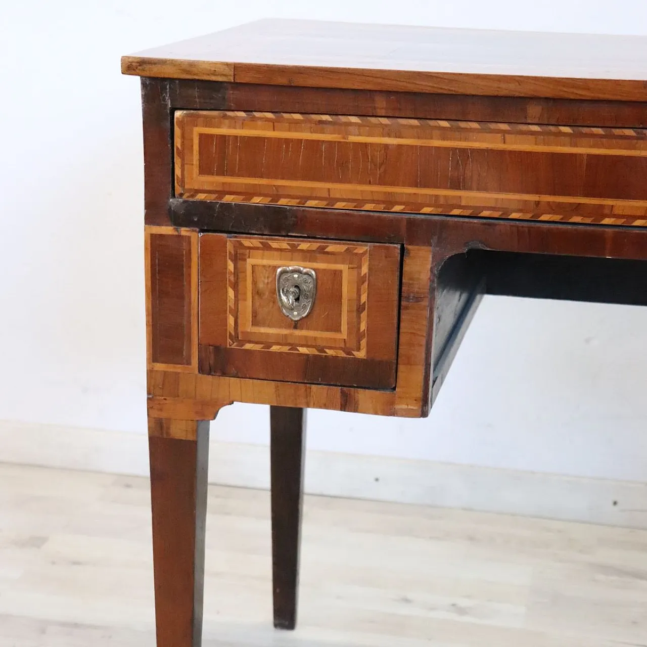 Antique desk with refined inlay, late 19th century 6