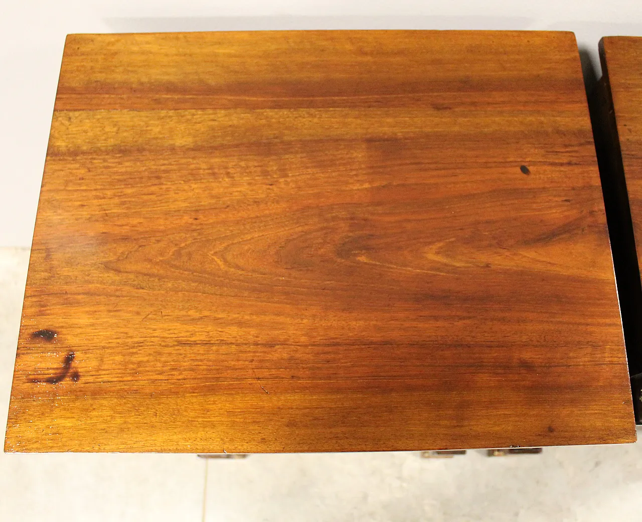 Pair of Empire bedside tables in walnut, 19th century 9