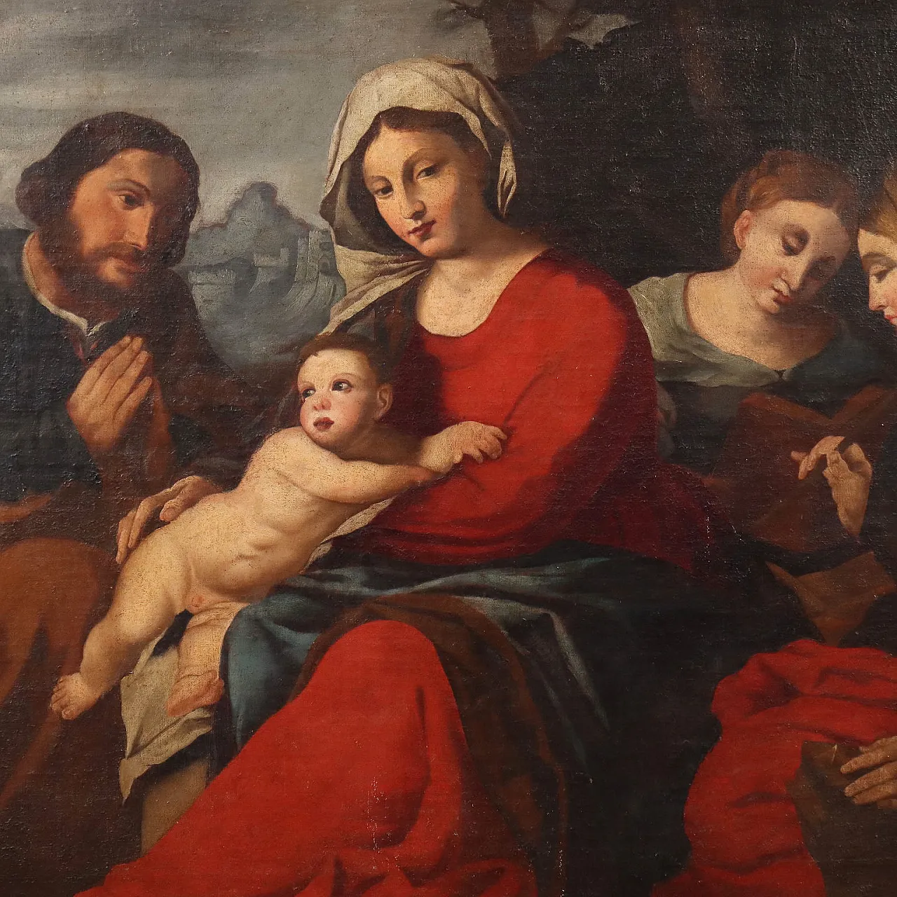 Sacred Conversation, oil on canvas, 18th century 3