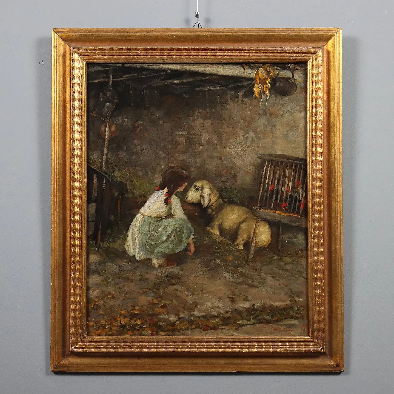 Painting by Cesare Laurenti, oil on canvas, 19th century 1