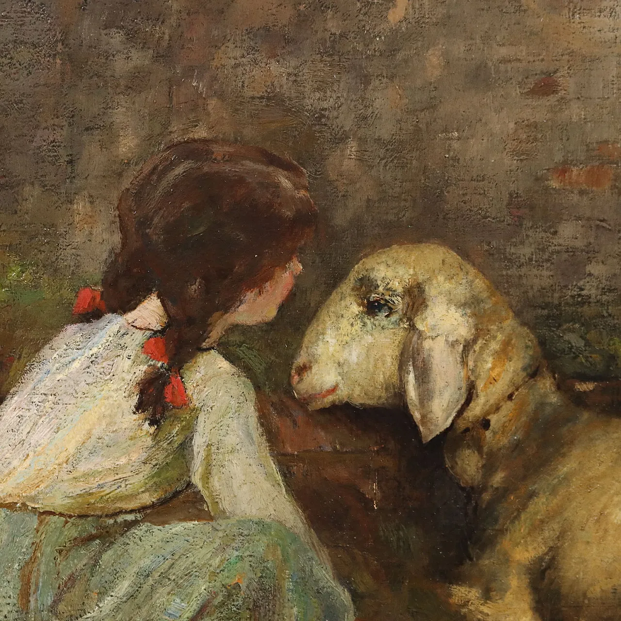 Painting by Cesare Laurenti, oil on canvas, 19th century 4