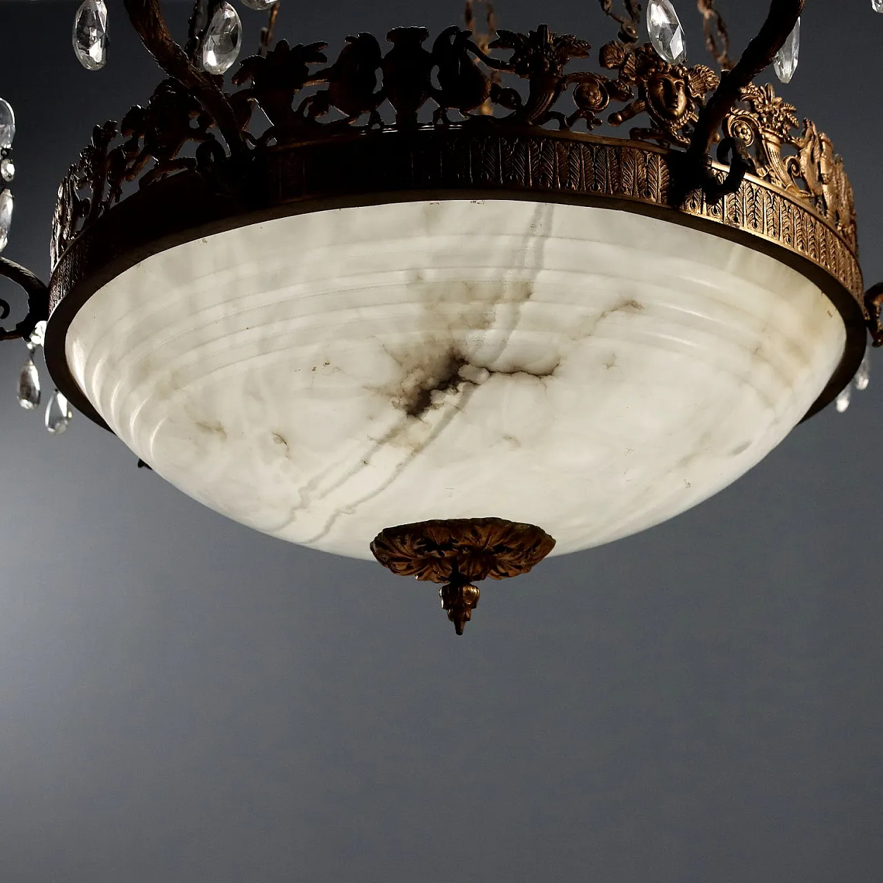 Lampadario in bronzo dorato, '800 7