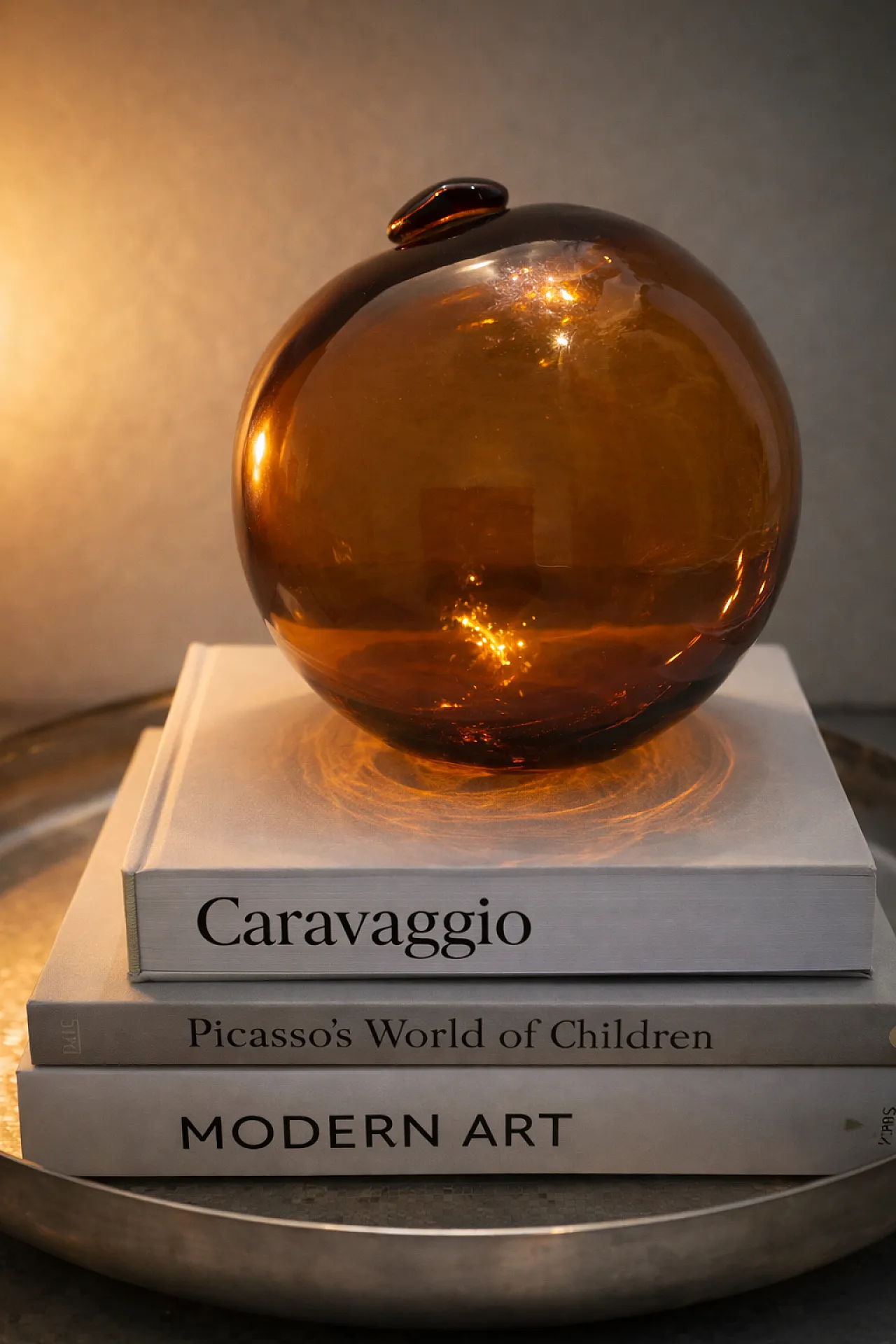 Fishing buoy in amber blown glass, 1930s 1