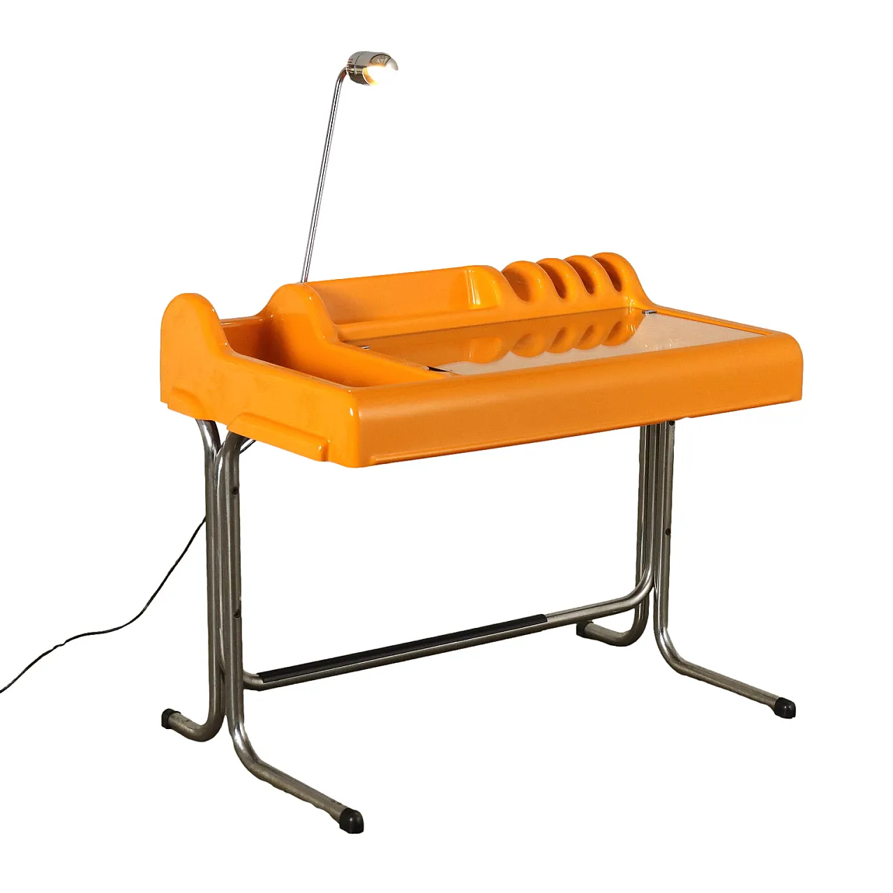 Orix orange desk by Vittorio Parigi & Nani Prina for Molteni&Co, 1970s 1